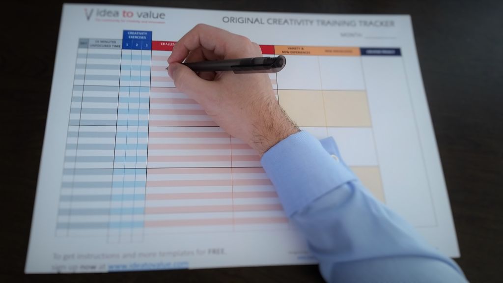 Idea to Value Creativity Training Tracker